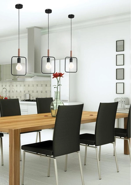 Lampa wisząca FRAME 31-73501 czarna 1x60W E27