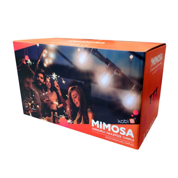 Girlanda ogrodowa MIMOSA 20M 20x E27 co 100cm IP44 | bez żarówek