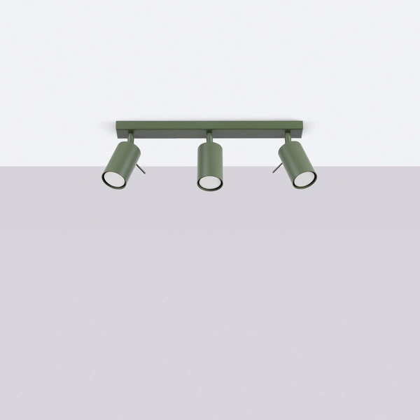 Plafon RING 3L zielony oliwkowy