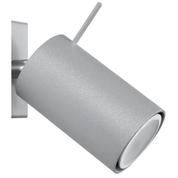 Kinkiet RING jedno punktowy Stal kolor szary 40W, SL.0449