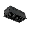Oprawa wpuszczana downlight CROSTI TRAVO DUE czarny szer. 32x17cm