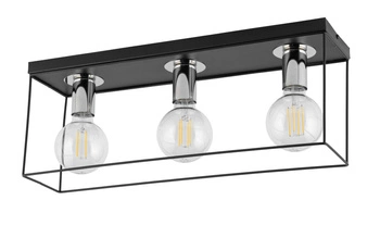 Lampa Sigma VOX 3 Plafon czarny/srebrny 40700