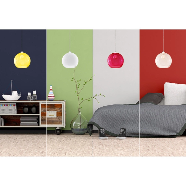 Szklana lampa wisząca BALL SL.0254 Zielona 1xE27