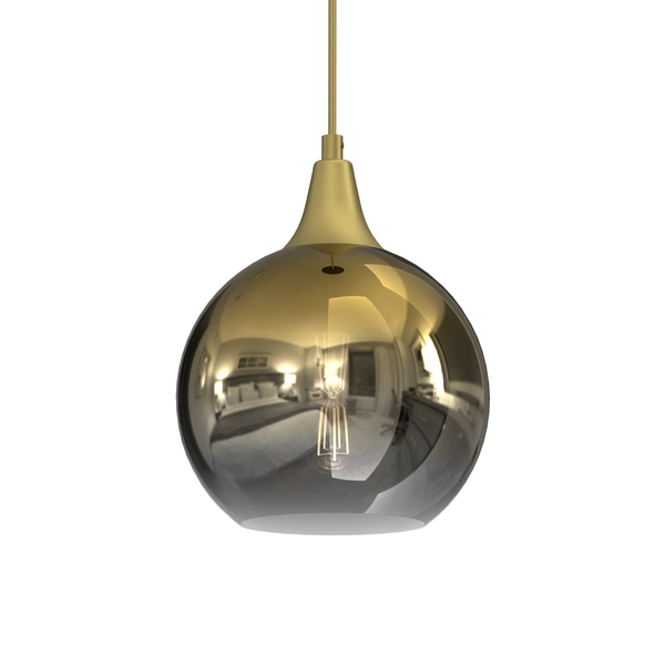 Lampa wisząca MONTE GOLD, 20 cm, MLP8400, złoty/dymiony, 1x60W E27