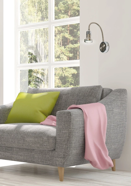 Kinkiet ARKON na regulowanym wysięgniku 91-60037 satyna nikiel/chrom 1xGU10