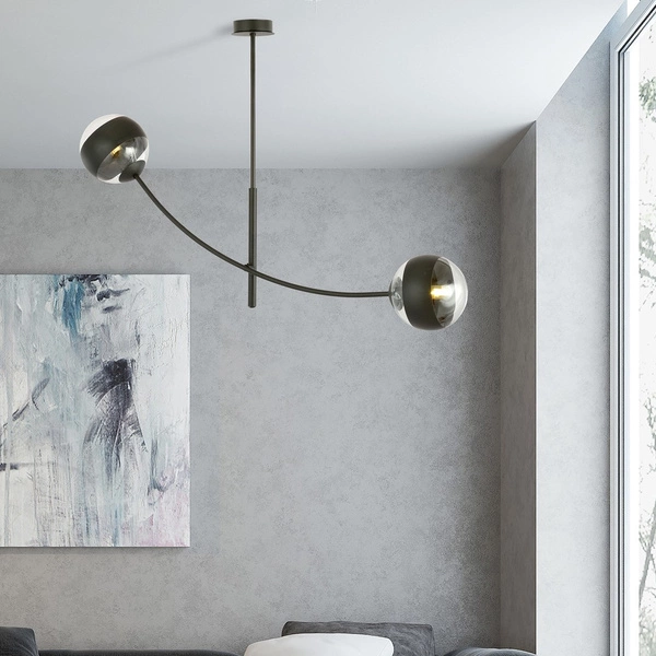 Lampa sufitowa Emibig HUNTER 2 Czarny/STRIPE 1101/2