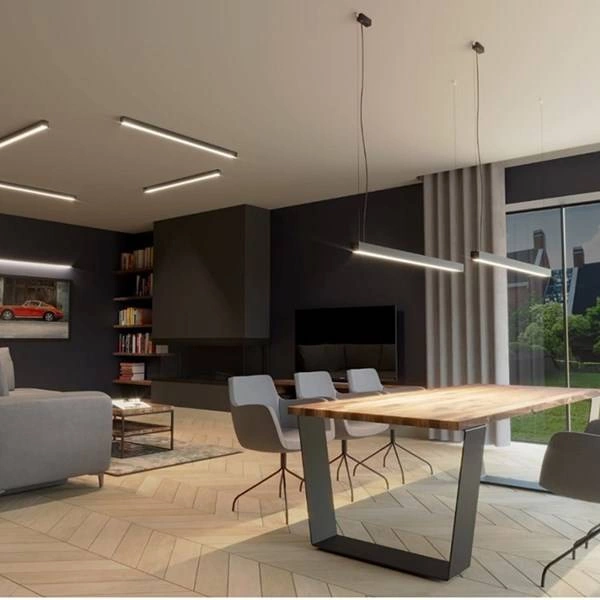 Kinkiet PINNE, 200 cm, szary, 50W LED, barwa ciepła 3000K, TH.236