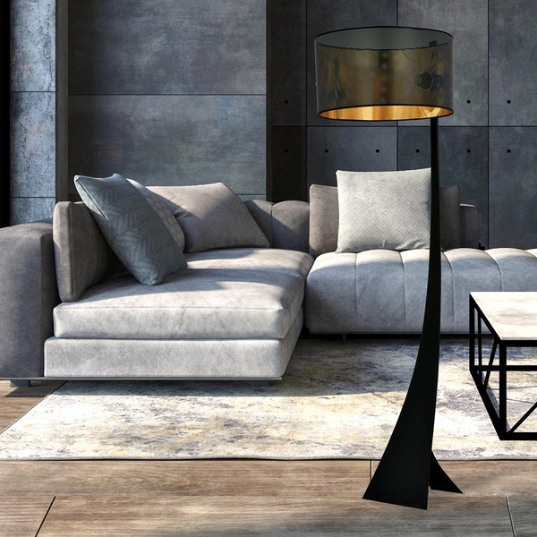 Lampa podłogowa Emibig ESTRELLA LP1 Czarny/GOLD 1156/LP1