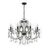 Żyrandol AURORA 38-73747 czarny/transparentny 8x40W E14