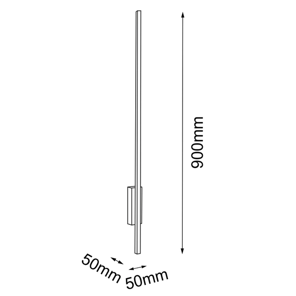 Kinkiet Ebora 1 - Mosiądz mat-czarny (900 mm) 3000K 8241 Antigo