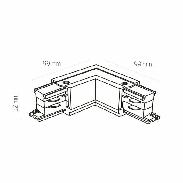 8000 ŁĄCZNIK KĄTOWY TRÓJOBWODOWY BIAŁY