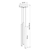 Lampa Wisząca PASTELO 3P Czarna Stal, SL.0471