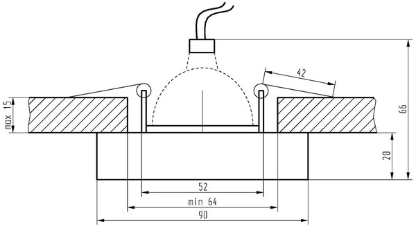 SS-16 CH/BR MR16 CHROMoczko sufitowe lampa sufitowa STAŁA KWADRATOWA SZKŁO BRĄZOWE