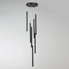 Lampa wisząca LUNGO, czarna, 7x5W G9