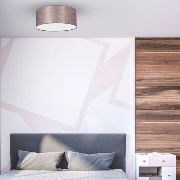 Lampa sufitowa ZIGGY PINK, MLP7585, 40 cm, różowy/złoty, 2x60W E27