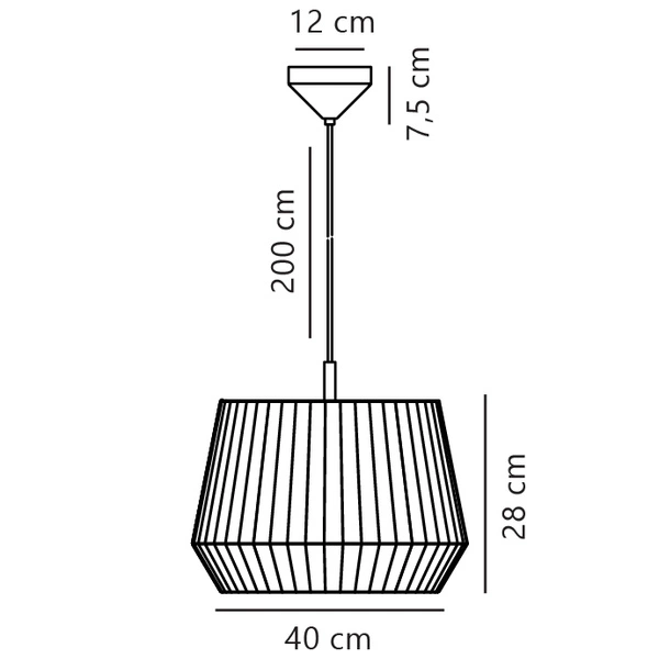 Lampa wisząca DICTE E27 60W Tekstylia | Beżowy