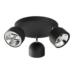 ALTEA BLACK LAMPA SUFITOWA 3 PŁ KOŁO + ŻARÓWKI 6519