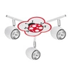 Lampa sufitowa Fly 3xGU10 maks. 50W biały metal/chromowany metal/wielokolorowy materiał syntetyczny ze wzorem biedronki 2109302
