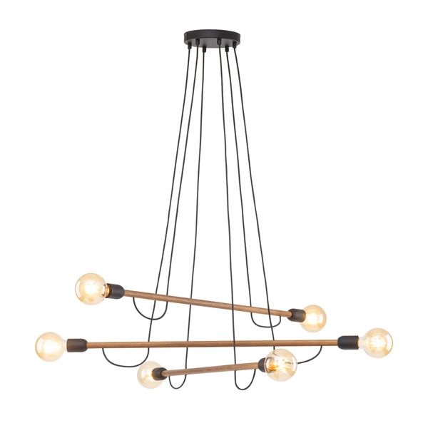 HELIX WOOD ORZECH LAMPA WISZĄCA 6 PŁ 4950