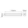 Liniowa lampa hermetyczna TRI-PROOF 40W 4800Lm neutralna 4K Led Line 115cm