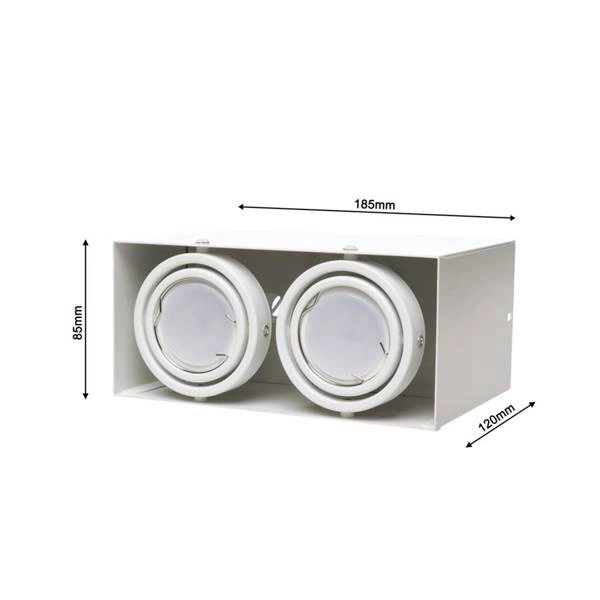 Oprawa natynkowa BLOCCO, ML478, biała, 2x7W LED GU10
