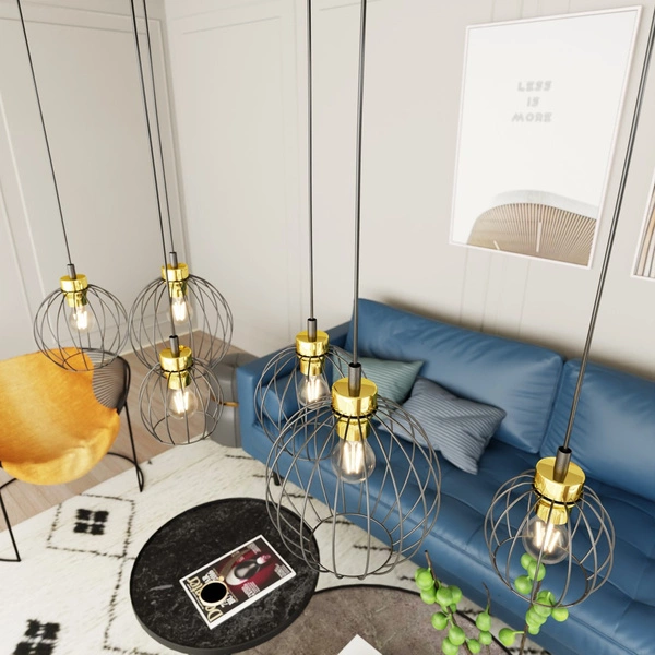 Lampa wisząca Emibig NANDO 6 BL GOLD 1368/6