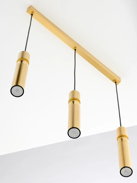 Nowoczesna Lampa wisząca ALAS wys. 120cm 3xG10 14W IP20 | Złoty