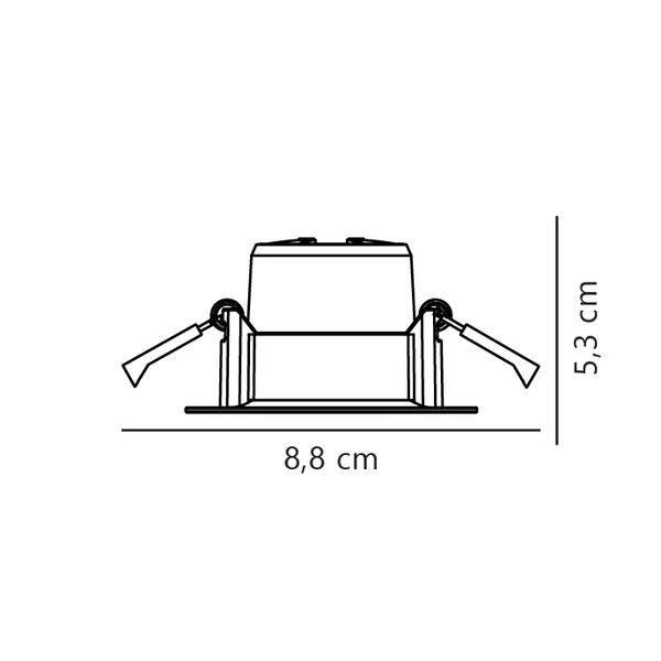 Oprawa wpuszczana STAKE LED 2700K Biała ciepła Plastik | Biały