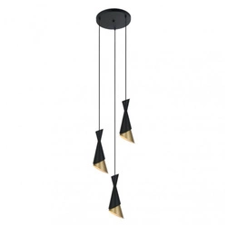 Lampa wisząca Malia wys. cał. 128cm 3xE27 | czarny