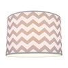 Abażur Cylinder E27 H40 Biało-Szary Bawełniany w zygzakowaty wzór A0520