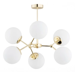 Lampa sufitowa ALFA FOTON ZŁOTA 6xE14 58cm | 63118