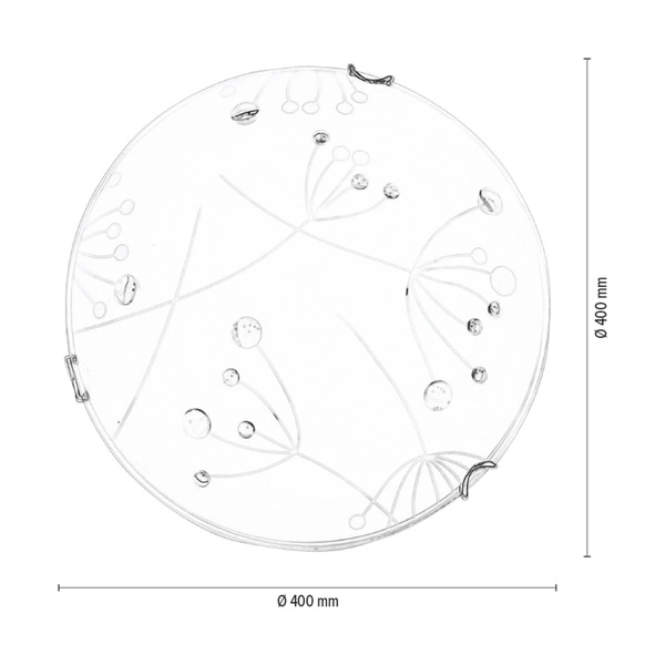 Lampa Sufitowa Maryland 1xLED Zintegrowana 1650lm 2700K 18W Chrom Metal/Biało-Przezroczyste Szkło 4374112