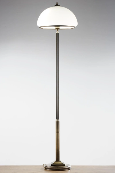 Klasyczna Lampa podłogowa ZEUS wys. 170cm 2xE27 15W IP20 | Mosiądz patynowany