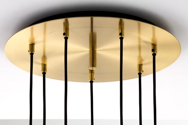 Nowoczesna Lampa wisząca ALAS wys. 35-136cm 7xG10 14W IP20 | Złoty