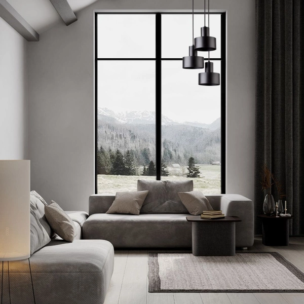 Lampa wisząca RIF czarna 3pkt 33cm