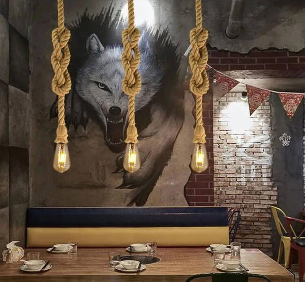 Lampa Wisząca Lina Konopna Abruzzo Boho Daria E27 150cm