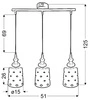 Lampa wisząca HAMP 33-51943 biała 3x60W E27
