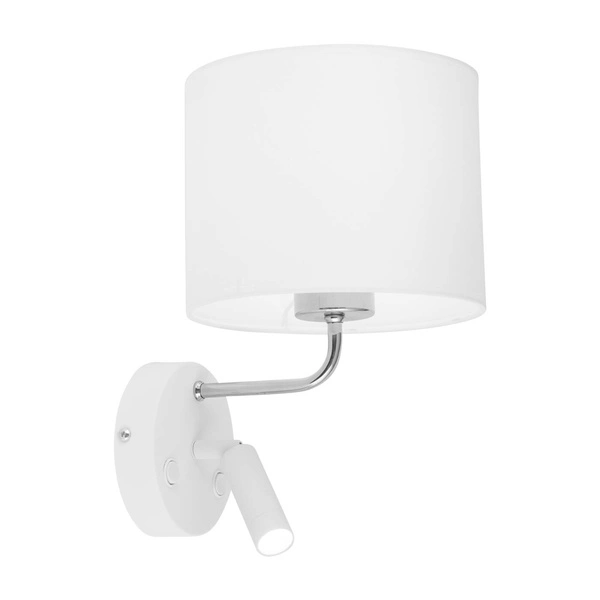 Nowoczesny kinkiet RICHI 4236 biały 1xE27 + 1x3W/COB 4000K 4236