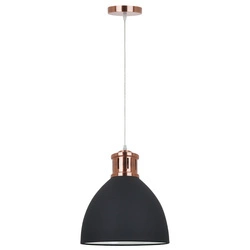 Lampa wisząca LOLA śr. 30cm E27 | grafitowy/czerwony miedziany