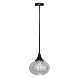 Lampa wisząca EXETER LEDEA, 14,5 cm, 50101275, czarny/transparentny, 1x40W E27