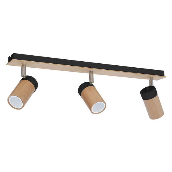 Lampa sufitowa nowoczesna reflektorek spot BARON III czarny szer. 70cm