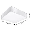 Plafon Sollux HORUS 35 Lampa sufitowa PVC, Stal, Biały 2 x 15W LED, SL.0138