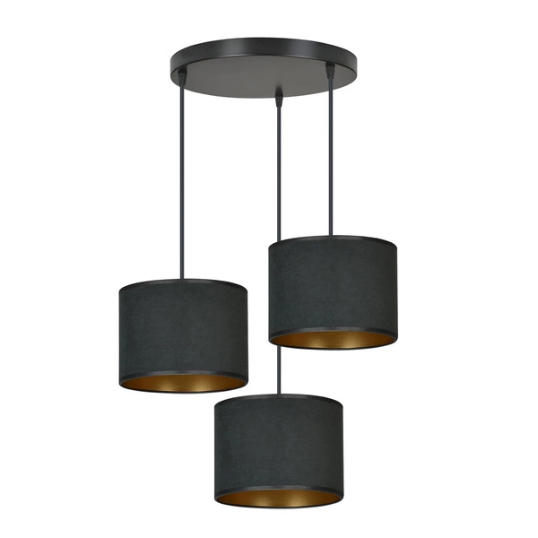 Lampa wisząca Emibig HILDE 3 BL PREMIUM Czarny 1054/3PREM
