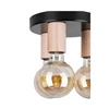 Lampa Sufitowa Notri 3xE27 Max.15W LED Drewno Brzozowe/Czarny Metal 4036018200000