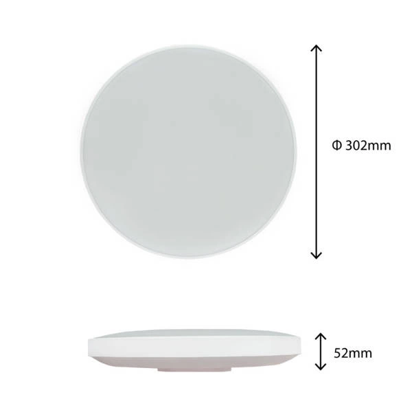 Plafon NYMPHEA RING 24W 3000K 230V 115st IP54 IK04 śr. 32 cm | biały czarny