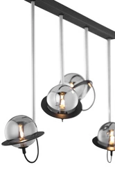 Nowoczesna Lampa wisząca PLANET wys. 60cm 4xG9 14W IP20 | Czarny