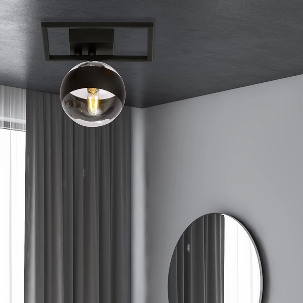 Lampa sufitowa Emibig IMAGO 1E Czarny/STRIPE 1132/1E