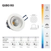 Oprawa wpuszczana oczko QUBO RO 10W ciepła 3000K czarny śr. 8,2cm
