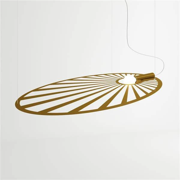Lampa wisząca LEHDET TH.001ZL, złota, 1x60W E27