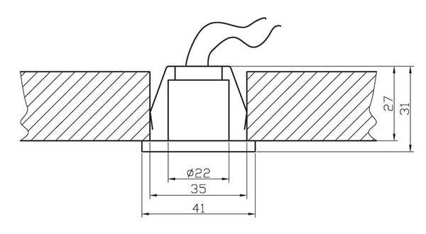 OPRAWA PUNKTOWA KWADRAT PO-05 WH G4 BIAŁY